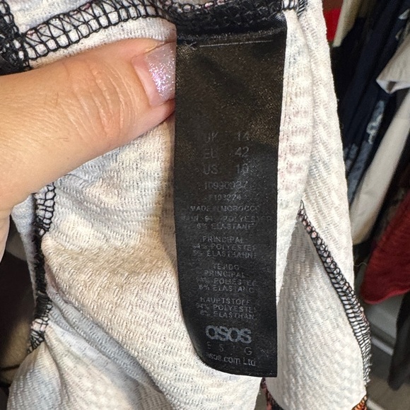 ASOS Vibrant Floral Long Sleeve Dress in Pink and Orange country chic sz 10 TALL - Picture 4 of 4